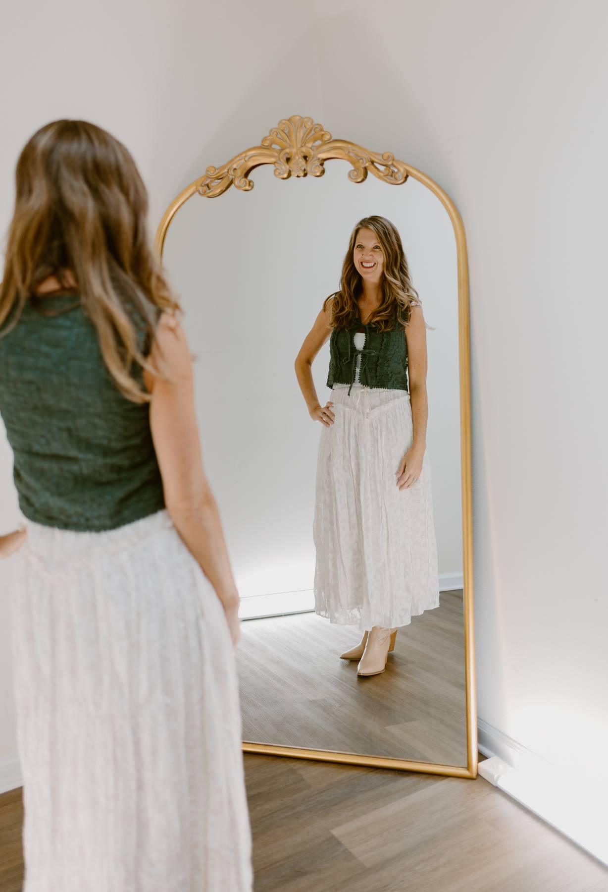 The Whispered Petals Skirt | Ecru