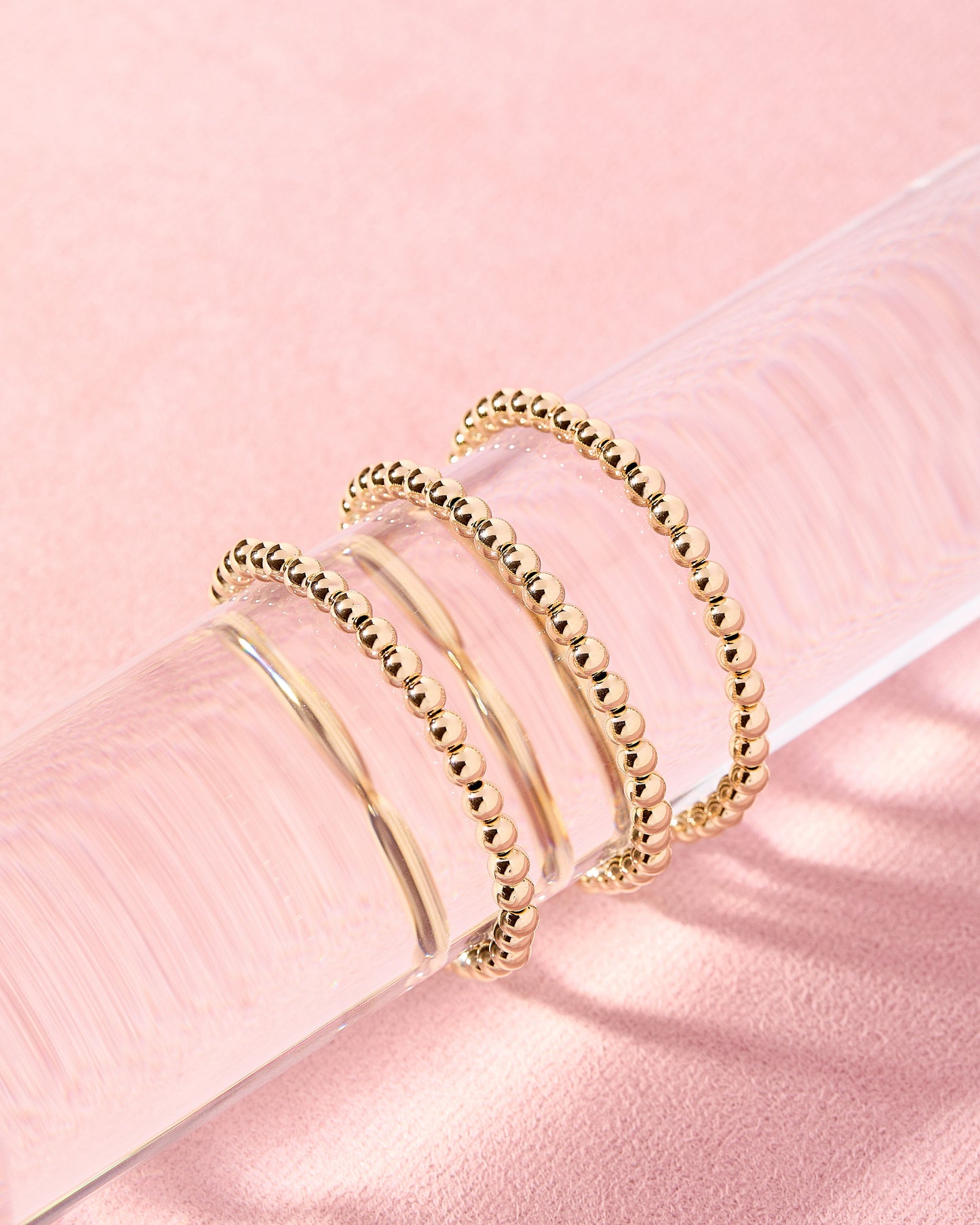 The 4mm Bold Gold Stack Bracelet