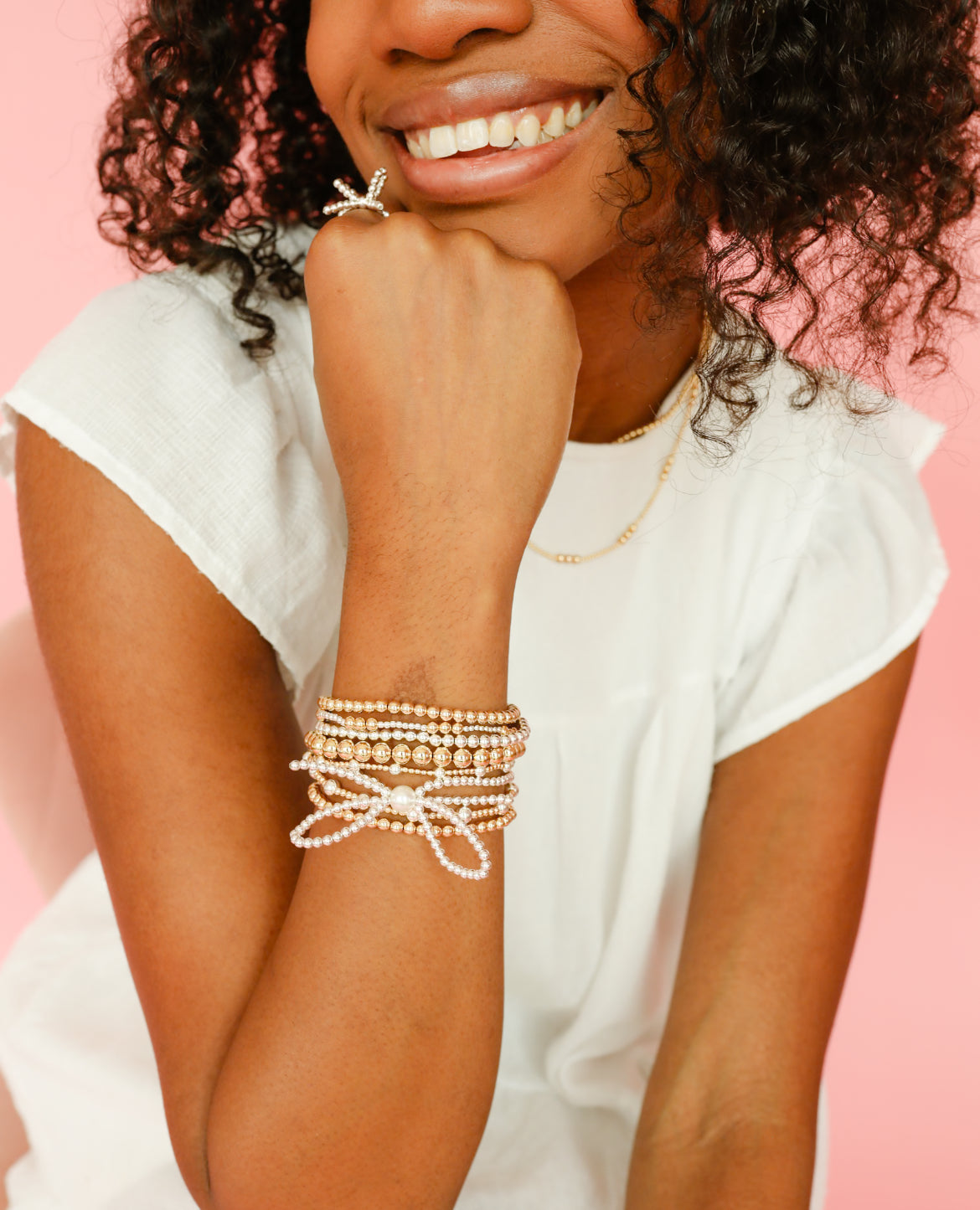 The 4mm Bold Gold Stack Bracelet