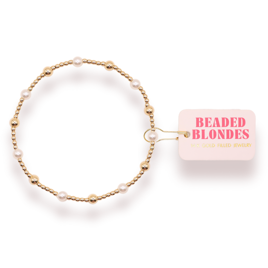 The June Pearl + Gold Bracelet