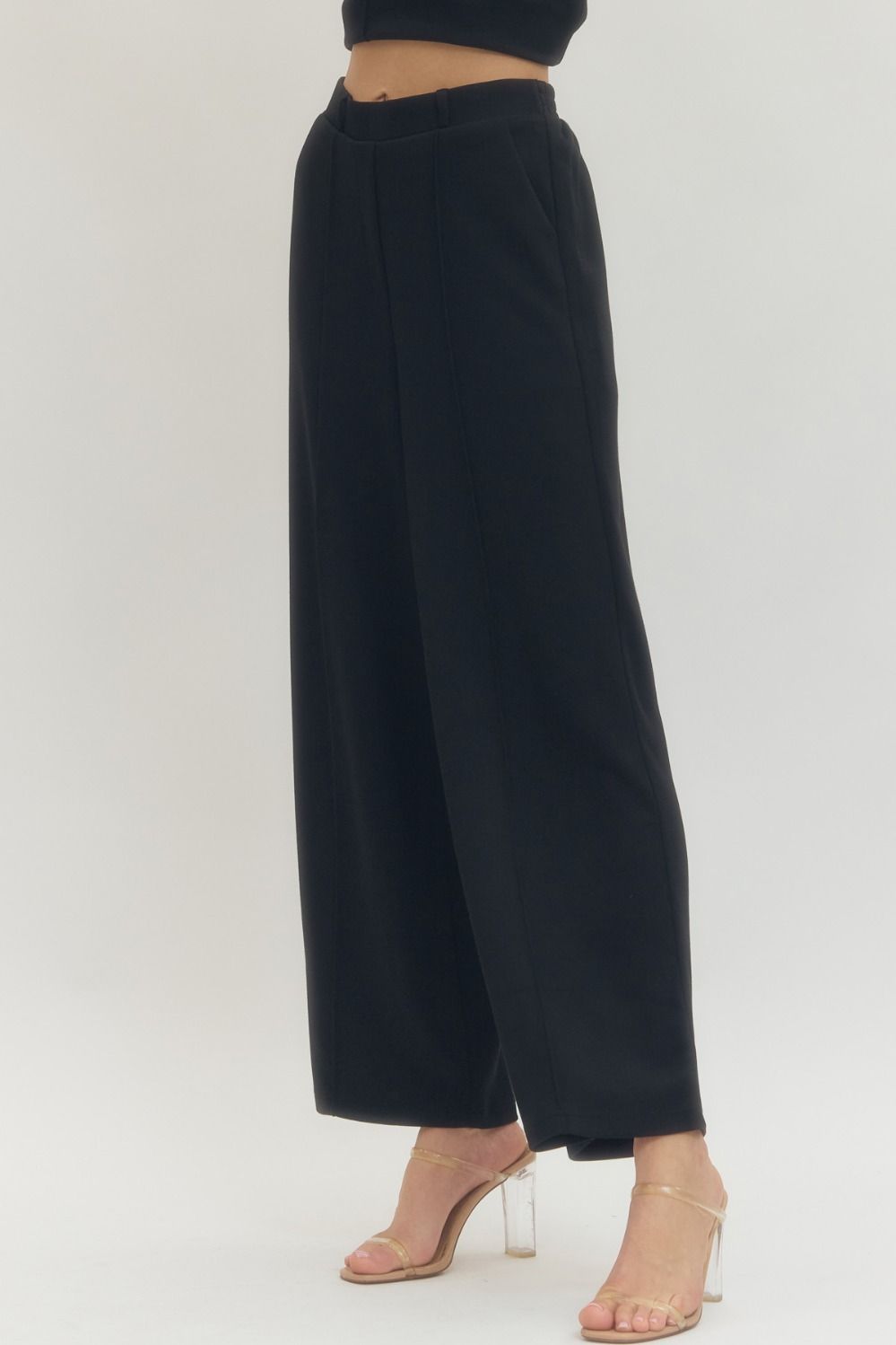 The After Hours Wide Leg Pant | Black