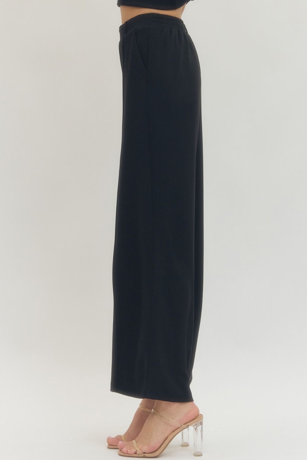 The After Hours Wide Leg Pant | Black