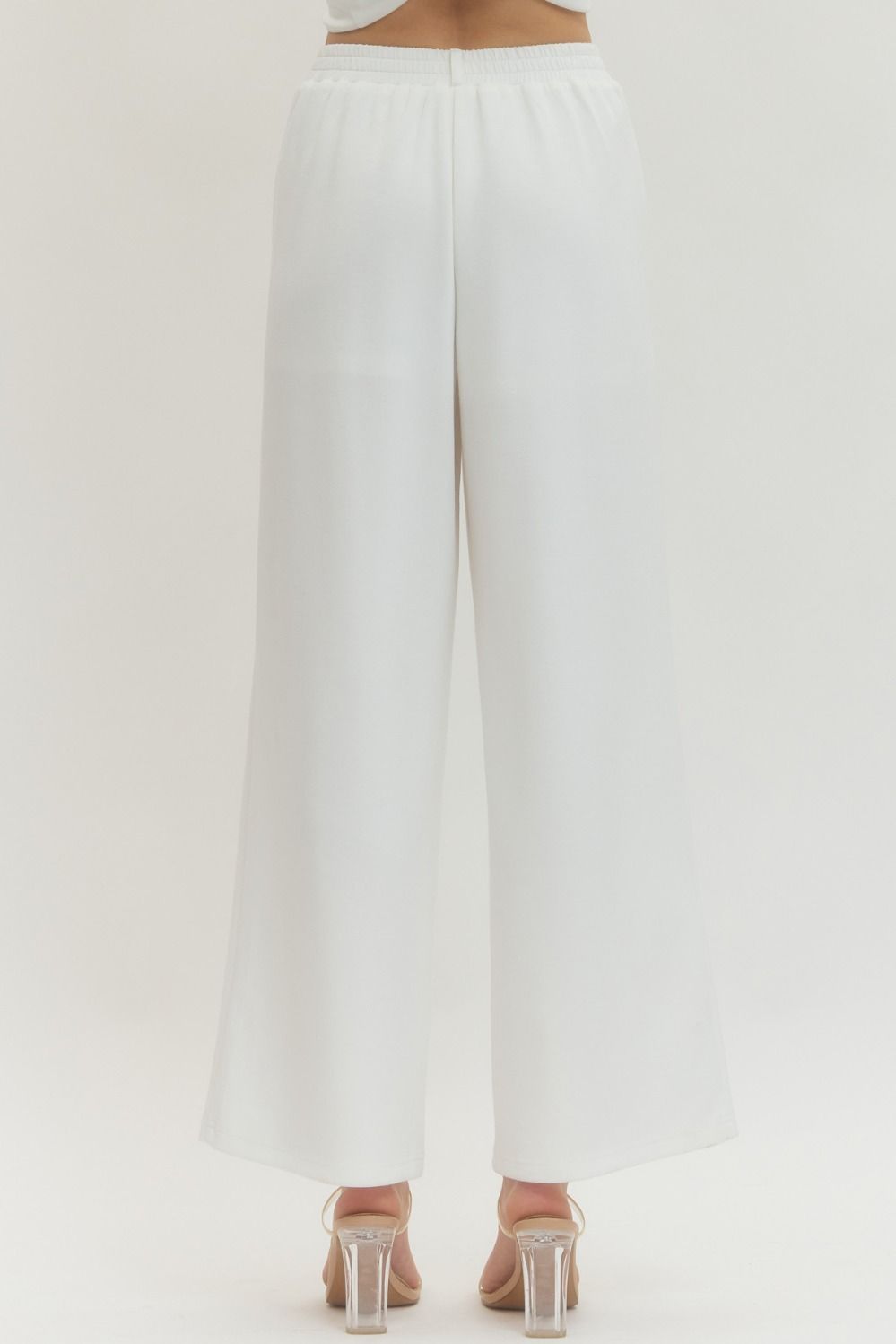 The First Class Wide Leg Pant | White