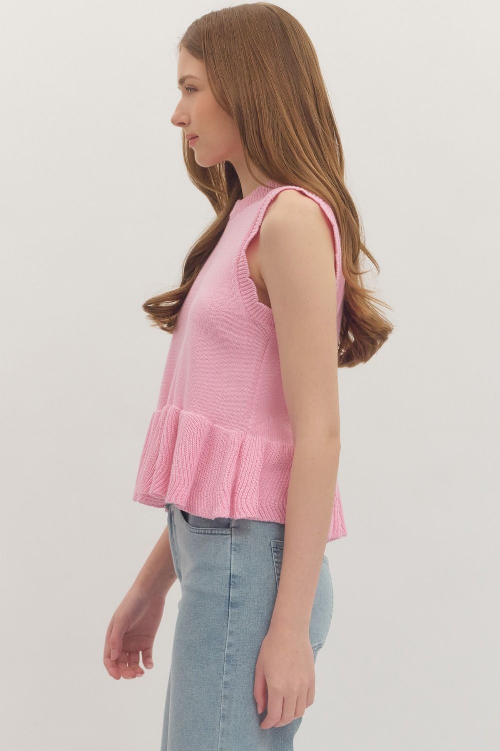 The Pink Palms Peplum Top