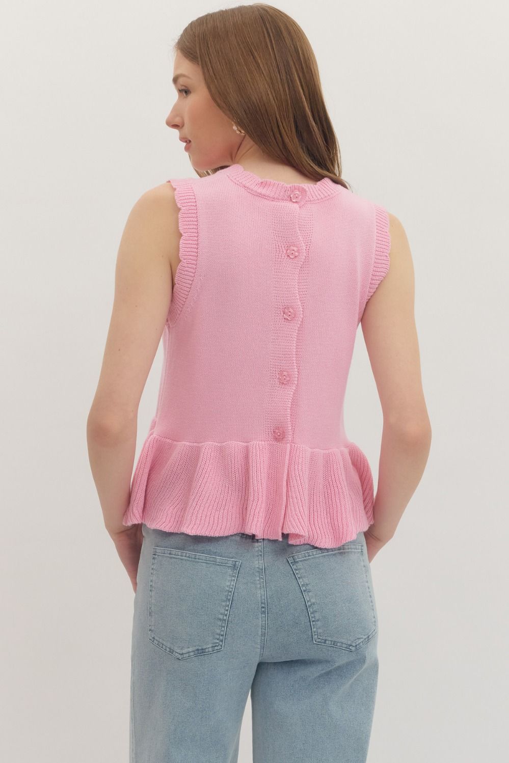 The Pink Palms Peplum Top