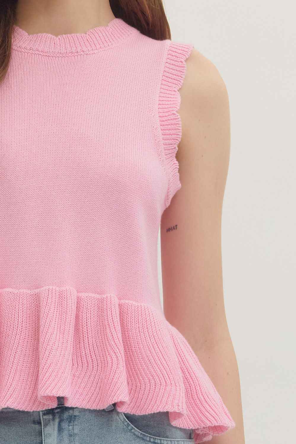 The Pink Palms Peplum Top
