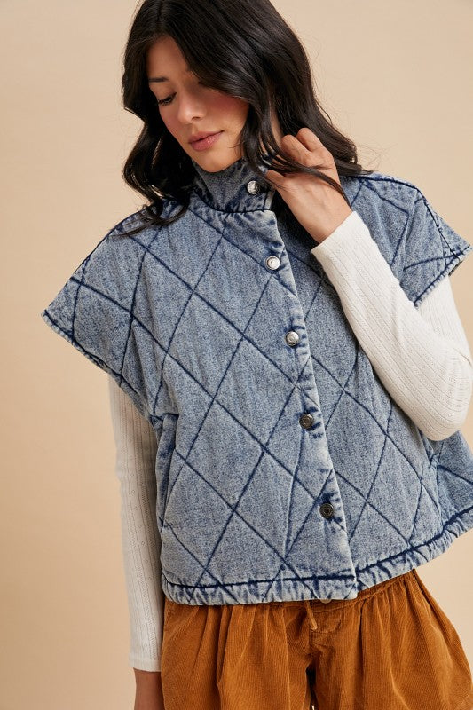 The Heritage Denim Quilted Vest
