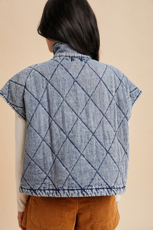 The Heritage Denim Quilted Vest