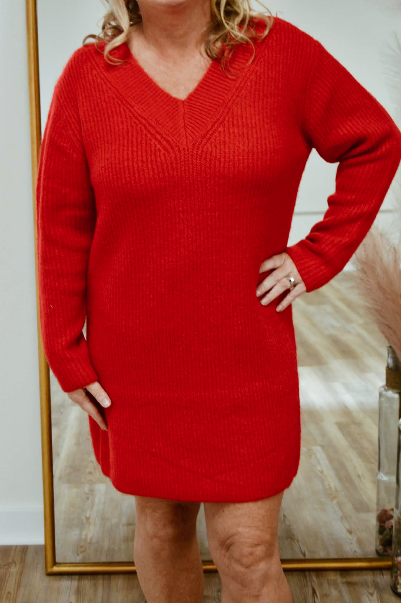 The Chalet Knit Sweater Dress | Ruby