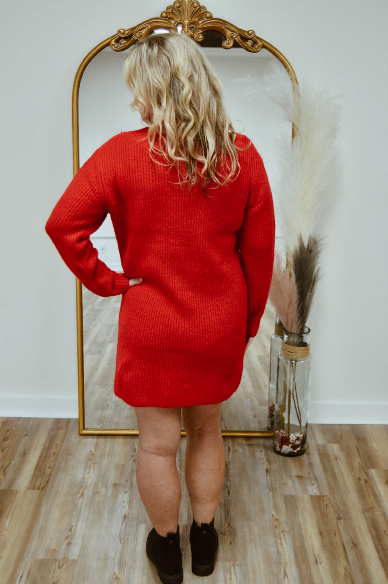 The Chalet Knit Sweater Dress | Ruby