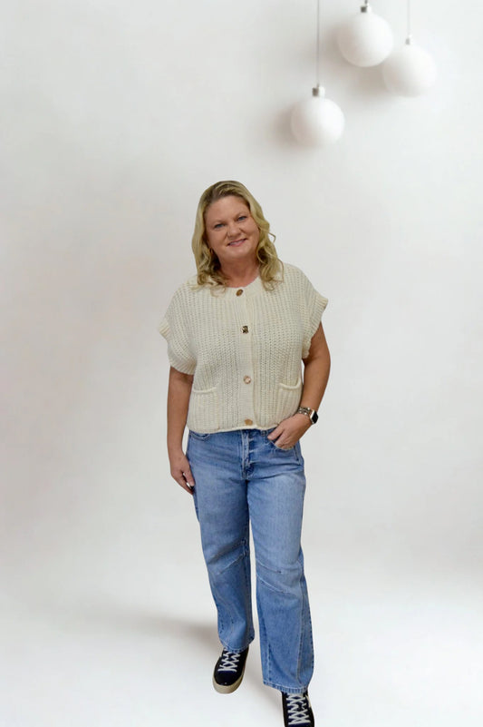 The Chloe Sweater Vest | Cream