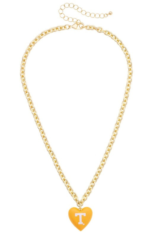 Power T Heart Necklace