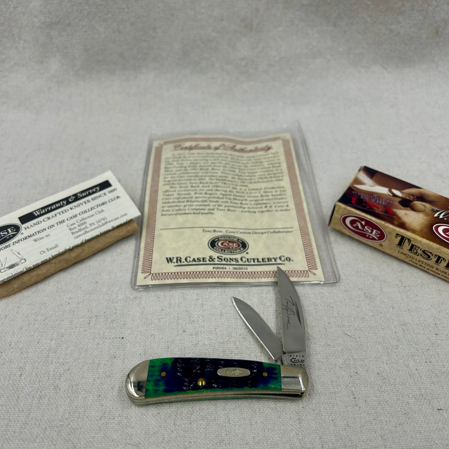 Case XX Sway Back Jack - Stag - 2010 - Hunter Green Rogers Jigged Bone
