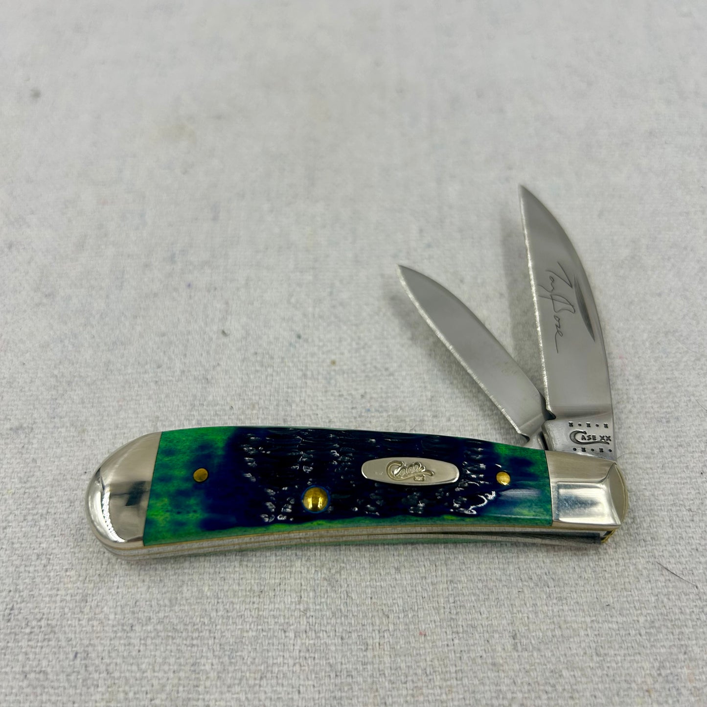 Case XX Sway Back Jack - Stag - 2010 - Hunter Green Rogers Jigged Bone