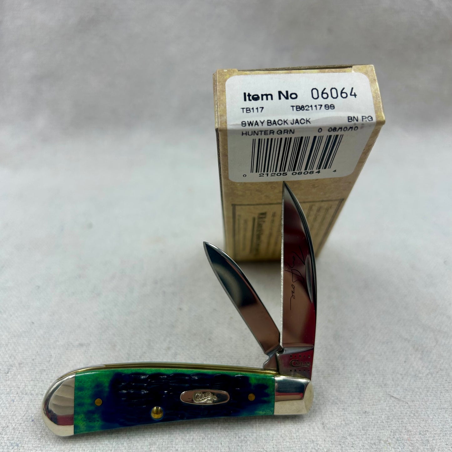 Case XX Sway Back Jack - Stag - 2010 - Hunter Green Rogers Jigged Bone