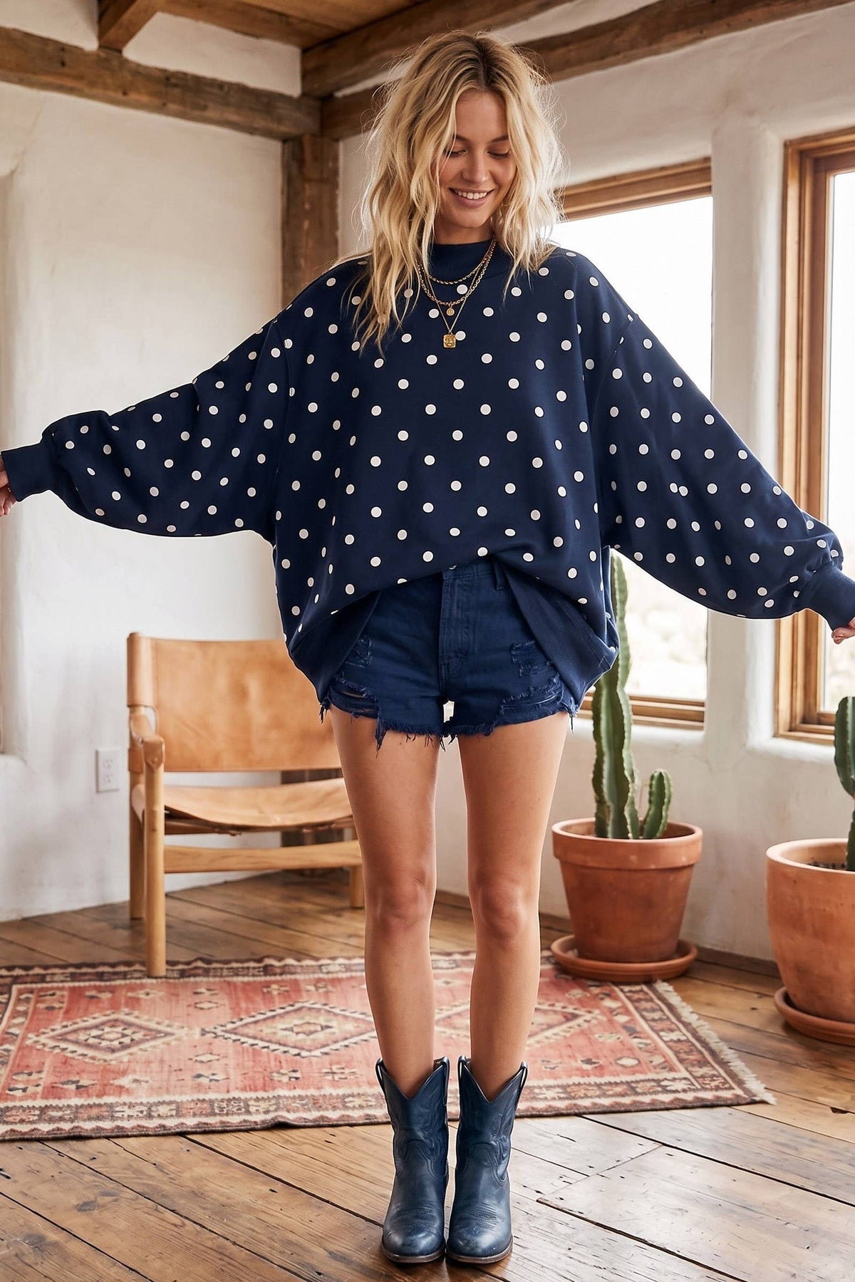 The Dottie Darling Polka Dot Pullover