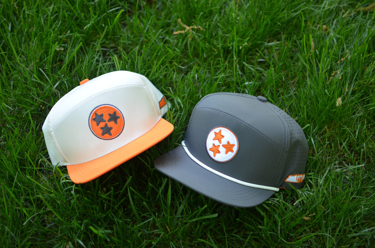 Tri-Star Two Tone Snapback Hat | Orange
