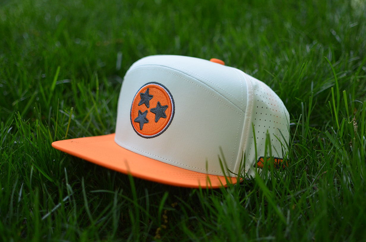 Tri-Star Two Tone Snapback Hat | Orange