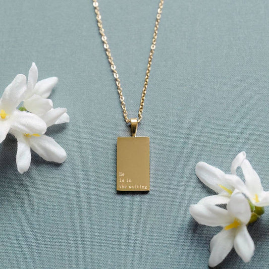 He is in the Waiting Necklace | 18 karat gold plated