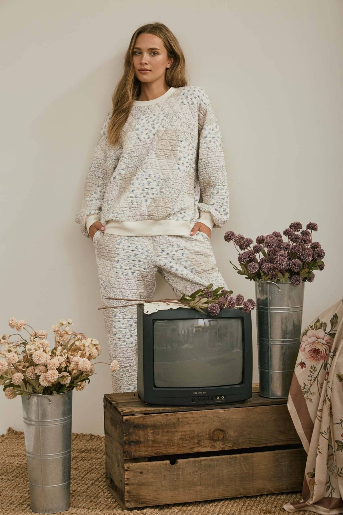 Heirloom Garden Quilted Pullover