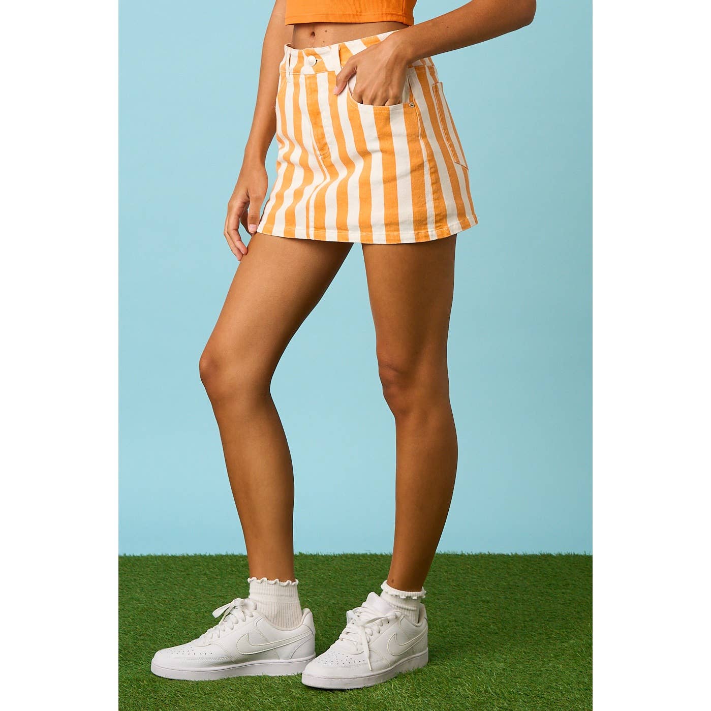 Spirit Stripe Denim Skort